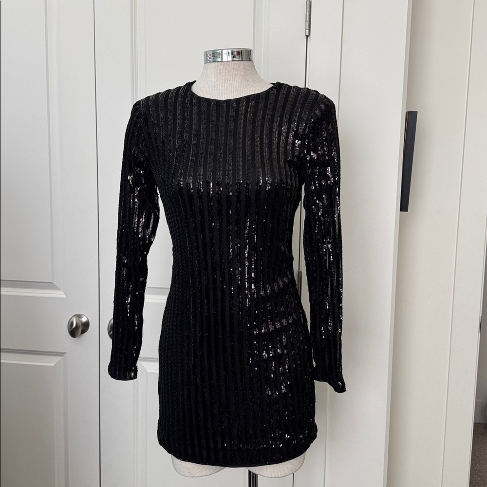 Forever 21 Black Sequin Evening Dress